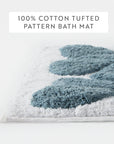 100% Cotton Pattern Bath Mat in Floral