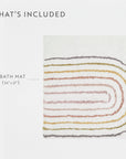 100% Cotton Pattern Bath Mat in Rainbow