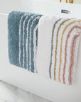 100% Cotton Pattern Bath Mat in Rainbow