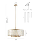 24-Inch 6-Light Drum Chandelier