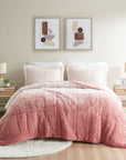 Brielle Ombre Shaggy Long Fur Comforter Mini Set