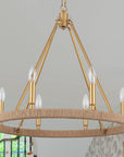Sand & Stable Hendon 12-Light Farmhouse Wagon Wheel Chandelier