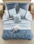 Shawnee 8-Piece Comforter Set - Blue