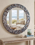 World Menagerie Toolleen Round Mirror - Silver