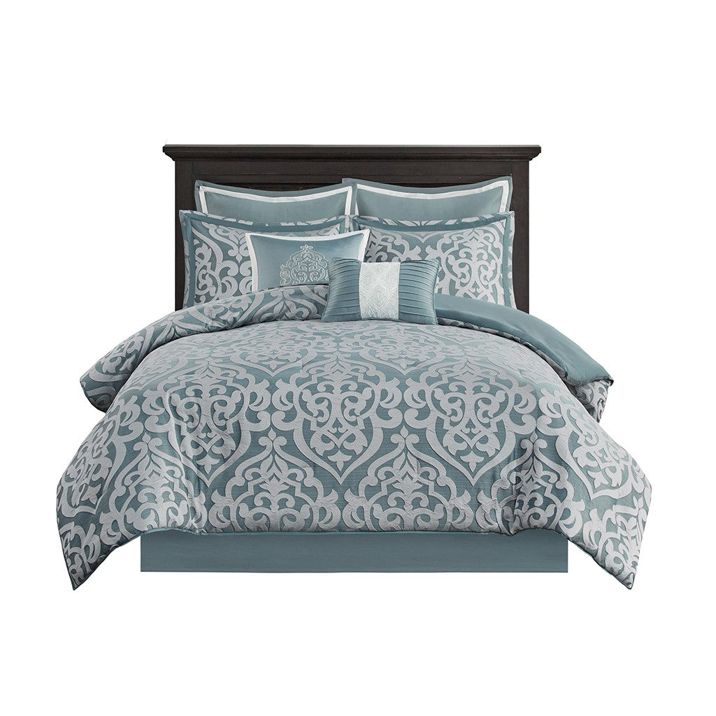 Madison Park Essentials Sofia Reversible Comforter Set with Bed Sheets