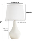 Ivy Bronx 19.5" Ceramic Bedside Table Lamp with Socket Switch