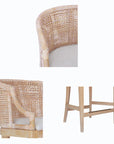 Playa Handcrafted Rattan & Wood Counter Stool – lifestyle view
