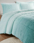 Brielle Ombre Shaggy Long Fur Comforter Mini Set