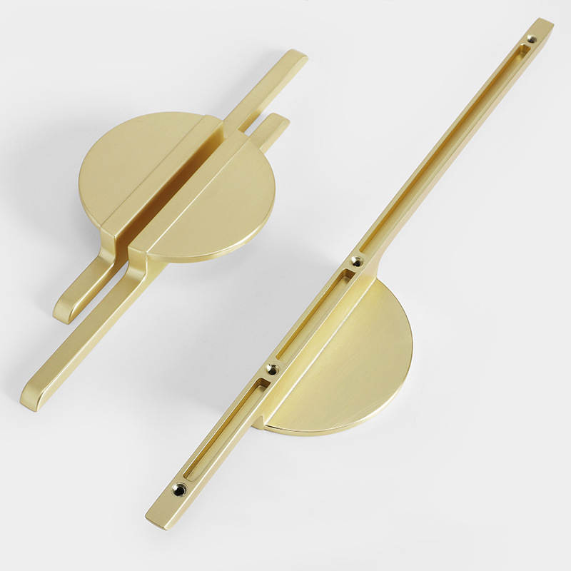 Gold Luxury Metal Modern Wardrobe Kitchen Handles( Pair