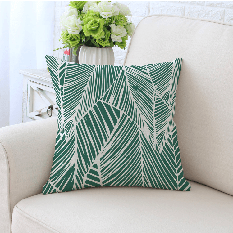 Cushion Throw Pillow Leaf Pattern Velvet FILLING INCLUDED MyJardine