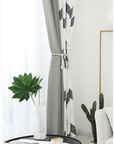 Montanez Grey & White Curtain Panel - The Jardine Store