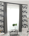 Montanez Grey & White Curtain Panel - The Jardine Store
