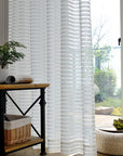 Mystic Stripe Sheer Curtain Panel - The Jardine Store