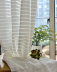 Mystic Stripe Sheer Curtain Panel - The Jardine Store