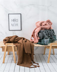Nordic Handcrafted Throws With Fringe Tassels - MyJardine