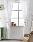 Sheer Curtain Panel (WHITE) - The Jardine Store
