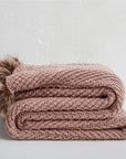 Throw Blanket Herringbone Chenille Kitten For Bedroom Sofa Living Room - MyJardine