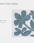 100% Cotton Pattern Bath Mat in Floral