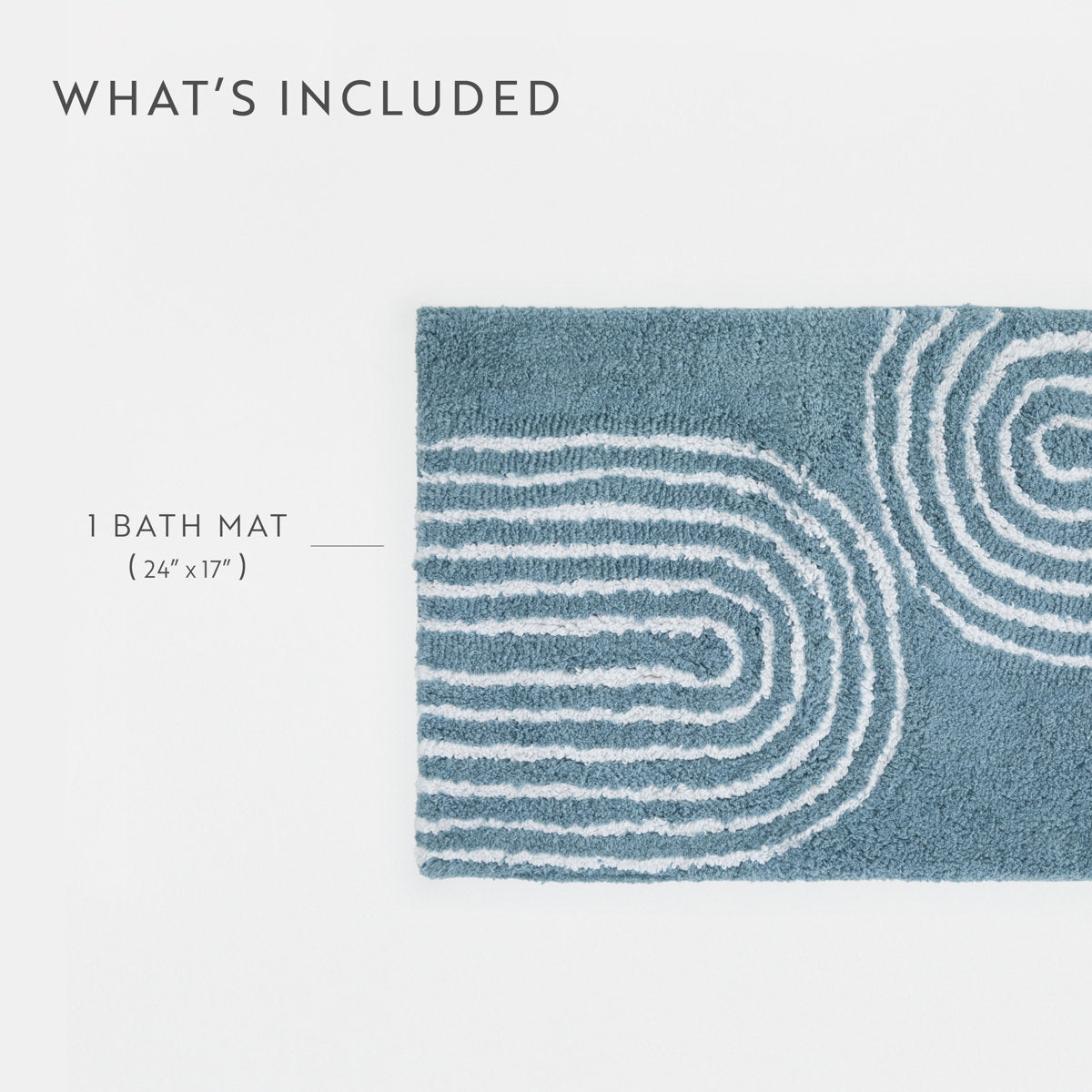 100% Cotton Pattern Bath Mat in Rainbow