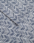 Microfiber Navy Blue & Grey Pattern Bedsheet By Intelligent Design