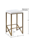 Marino Backless Upholstered Counter Stool 26"H