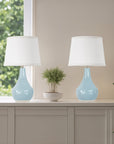 Ivy Bronx 19.5" Ceramic Bedside Table Lamp with Socket Switch