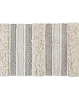 Asher Woven Texture Stripe Bath Rug