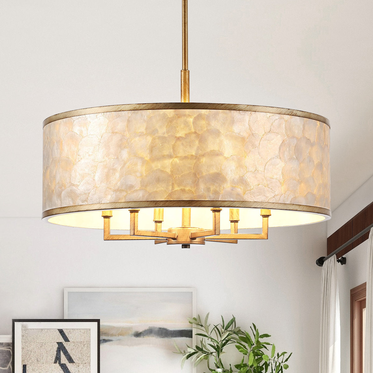24-Inch 6-Light Drum Chandelier