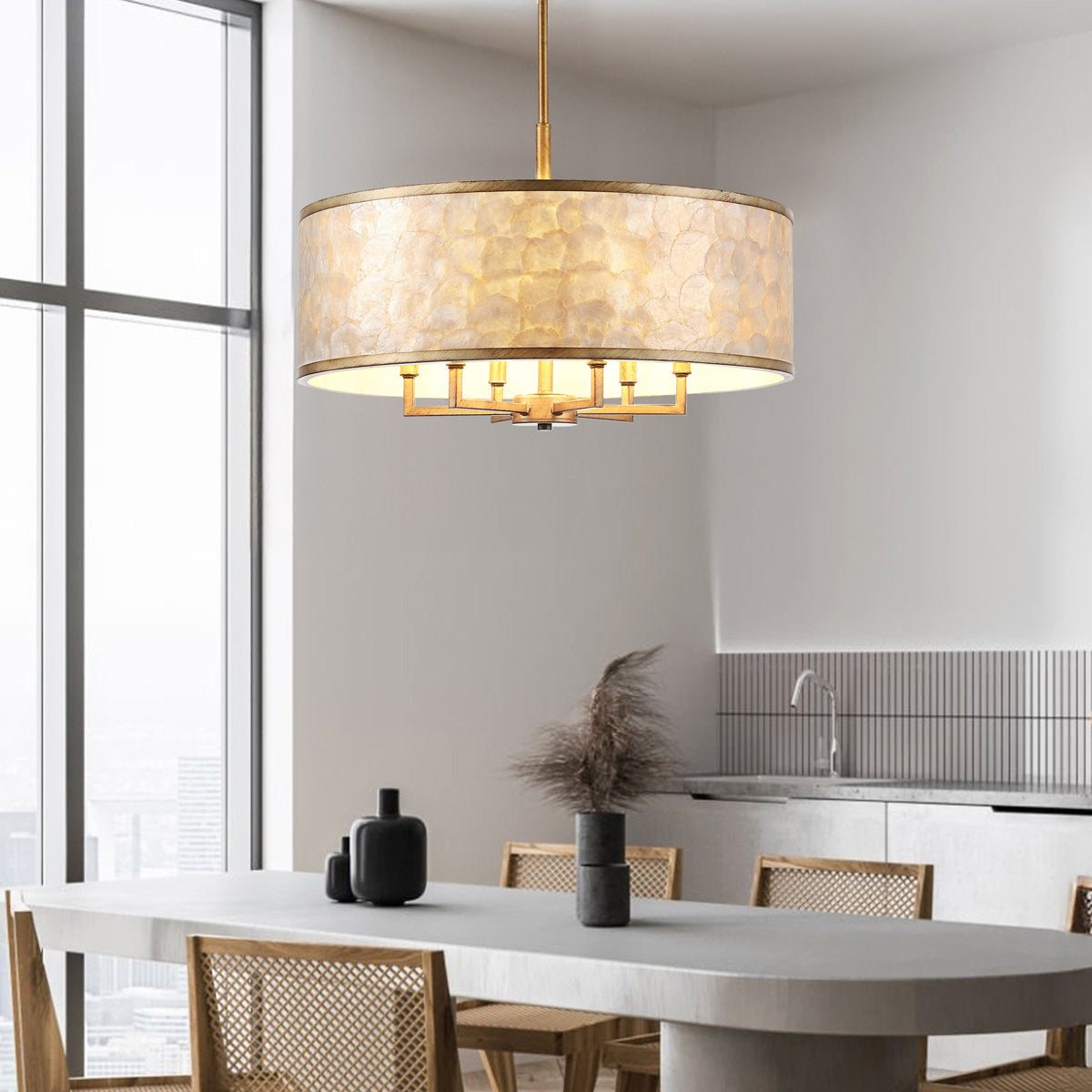 24-Inch 6-Light Drum Chandelier