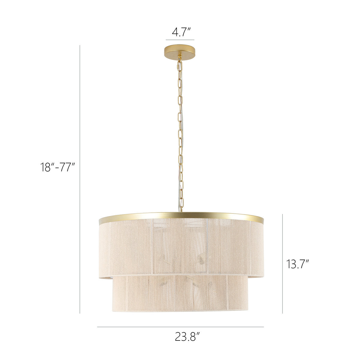 Ebern Designs 24" 6-Light Dimmable Drum Chandelier