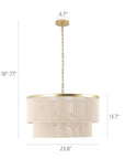 Ebern Designs 24" 6-Light Dimmable Drum Chandelier