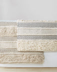 Asher Woven Texture Stripe Bath Rug