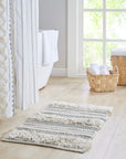 Asher Woven Texture Stripe Bath Rug