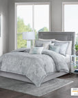 Emory 7 Piece Cotton Sateen Comforter Set