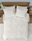 Arya Embroidered Medallion Faux Fur Ultra Plush Comforter Mini Set By Madison Park