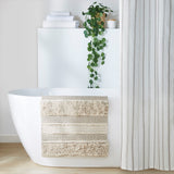Asher Woven Texture Stripe Bath Rug