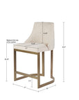 Madison Park Bryce 26"H Upholstered Counter Stool with Metal Base