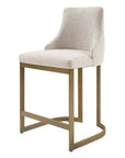Madison Park Bryce 26"H Upholstered Counter Stool with Metal Base