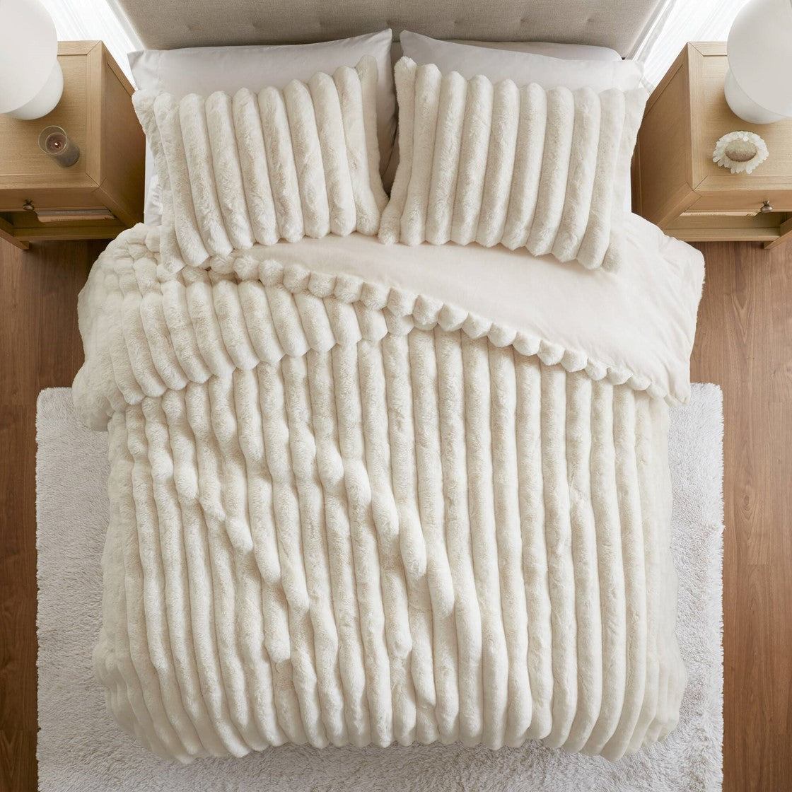 Jasmine 3-Piece Faux Fur Comforter Set