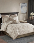 Odette 8 Piece Jacquard Comforter Set