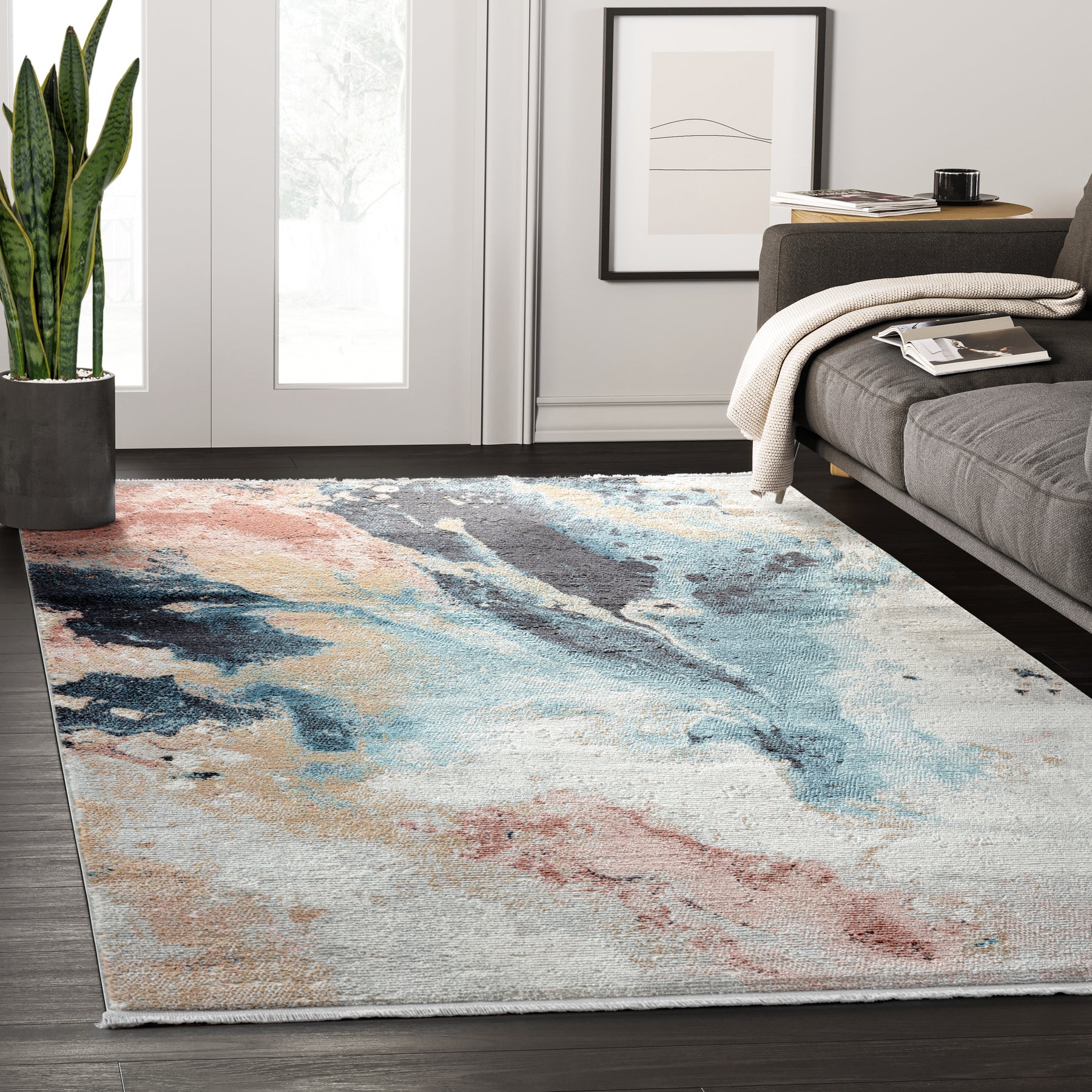 Copper Abstract Rug