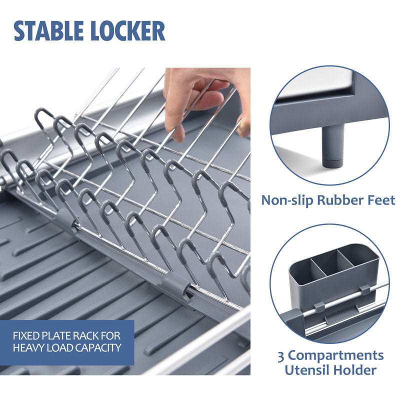 KINGRACK Adjustable Stainless Steel Dish Rack