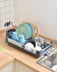 KINGRACK Adjustable Stainless Steel Dish Rack