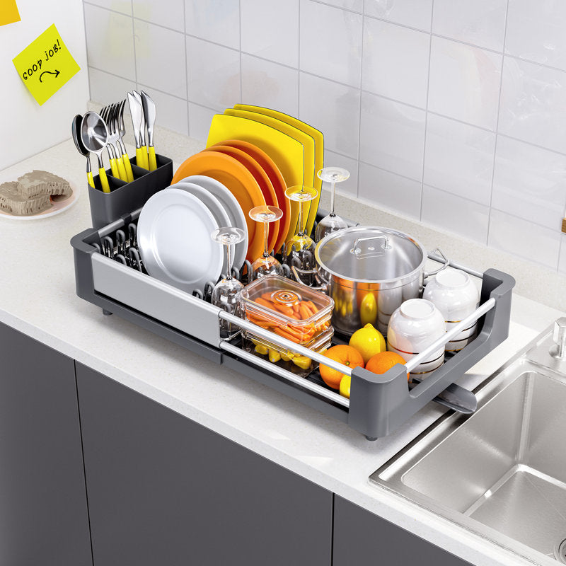 KINGRACK Adjustable Stainless Steel Dish Rack