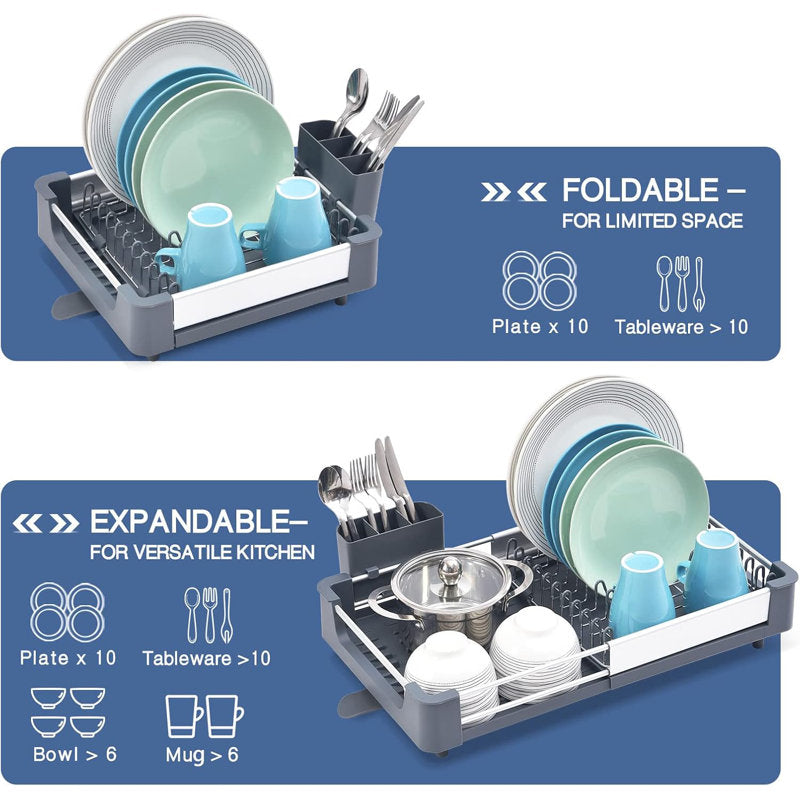 KINGRACK Adjustable Stainless Steel Dish Rack