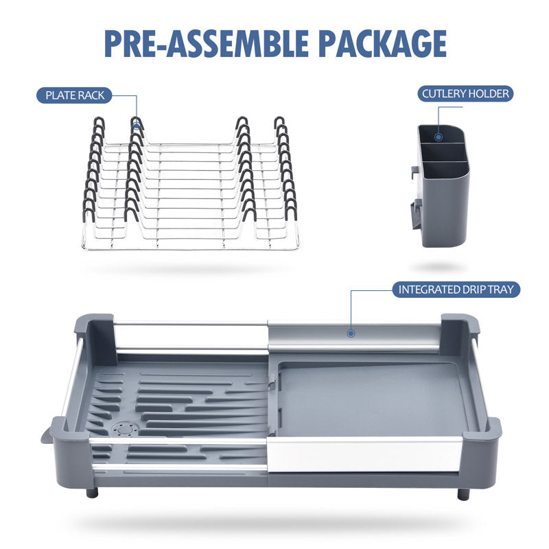 KINGRACK Adjustable Stainless Steel Dish Rack
