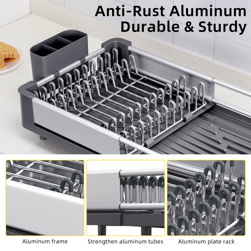 KINGRACK Adjustable Stainless Steel Dish Rack