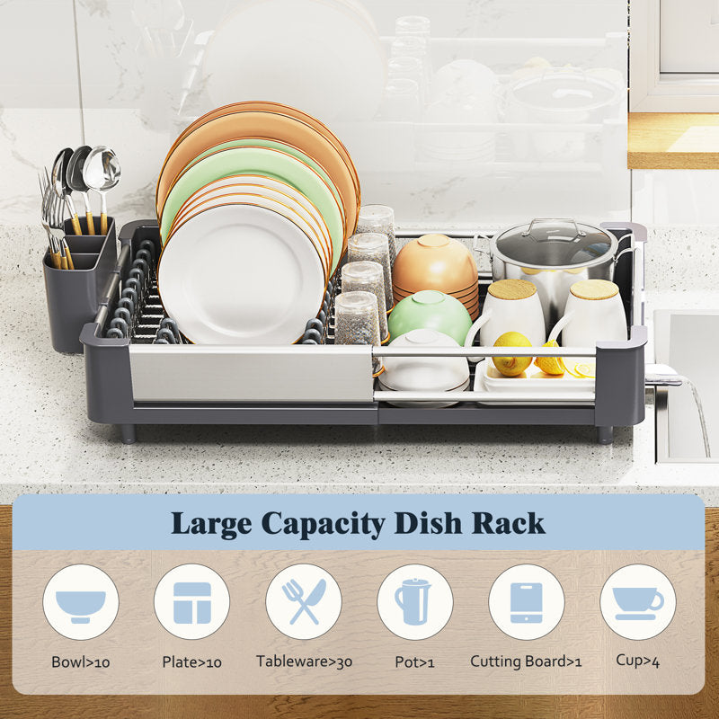 KINGRACK Adjustable Stainless Steel Dish Rack