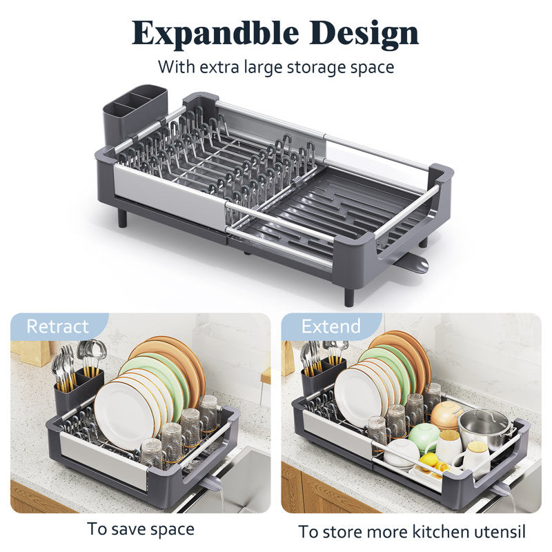 KINGRACK Adjustable Stainless Steel Dish Rack