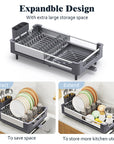 KINGRACK Adjustable Stainless Steel Dish Rack